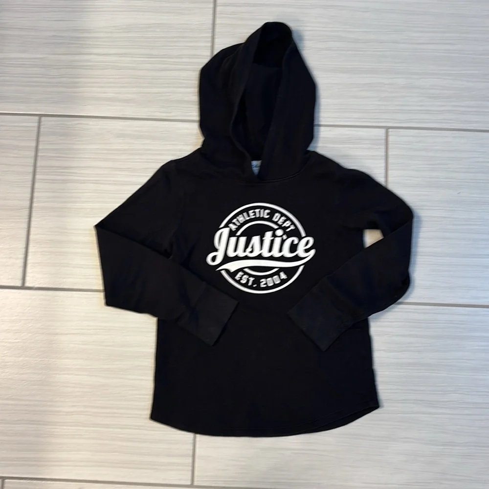 Justice Black Girls Hoodie size 7